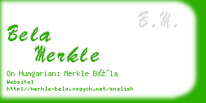 bela merkle business card